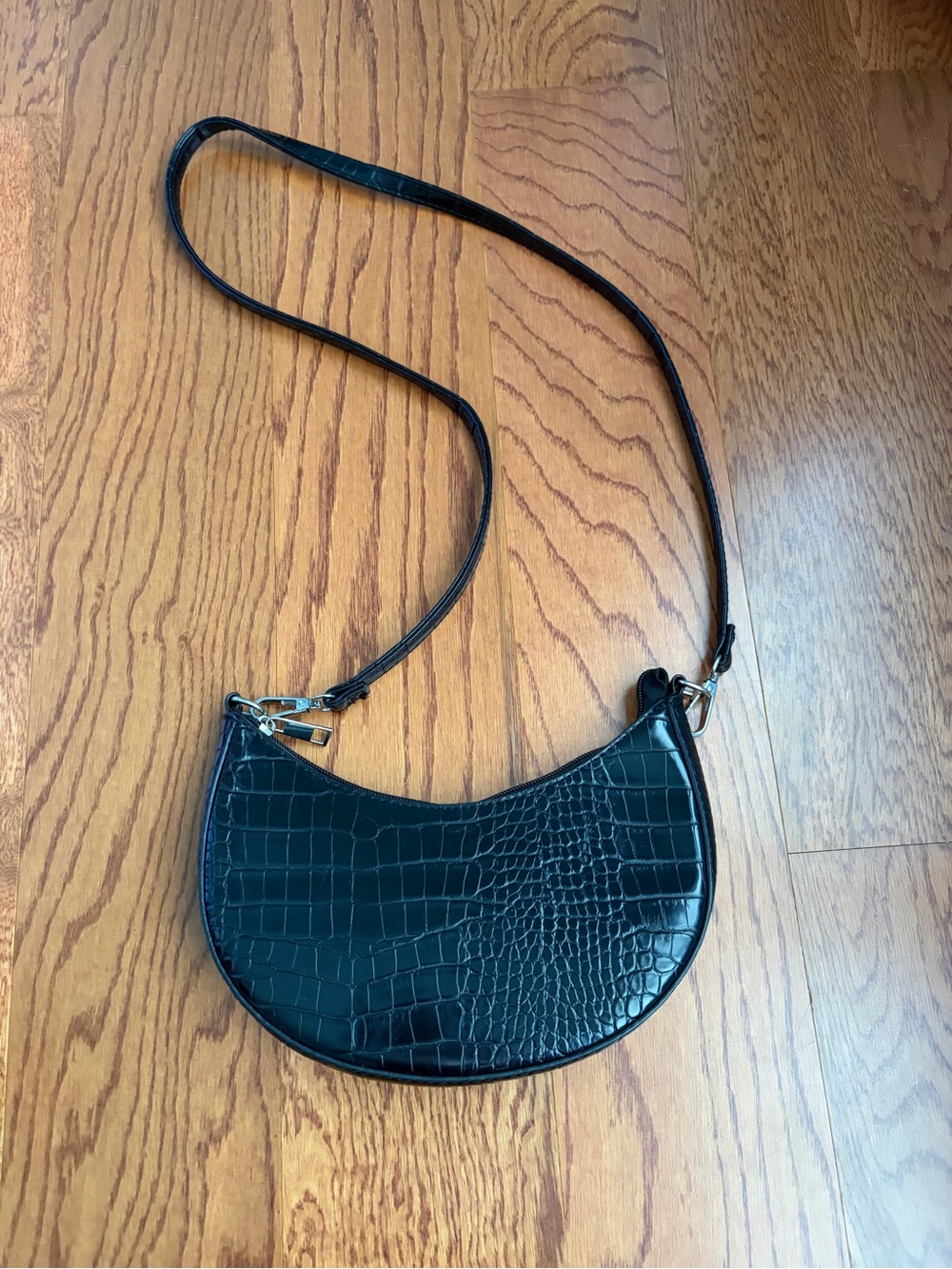 Black Crescent Shoulder Bag